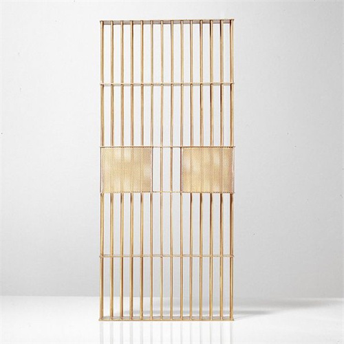 現代鈦金格柵時尚不鏽鋼屏風_不（bú）鏽鋼屏風（fēng）廠家