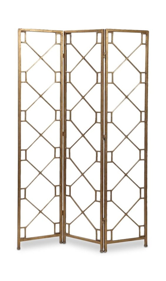 香檳金不鏽鋼（gāng）花格簡約屏風（fēng）現代時尚