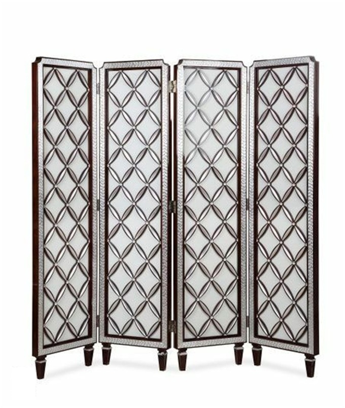 高檔時尚折疊玻璃不鏽鋼屏風玄關