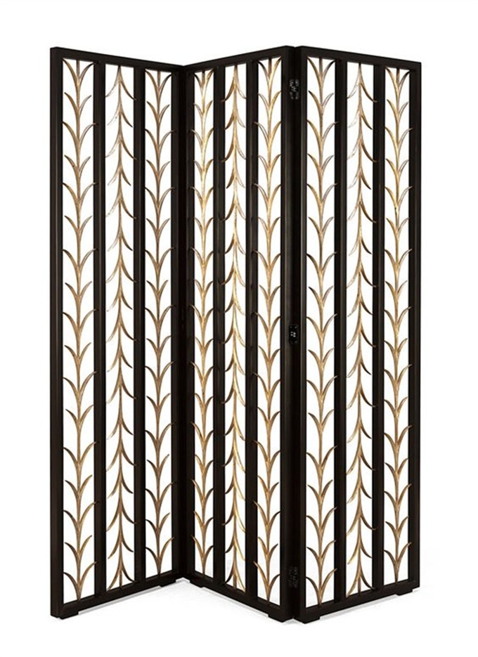 別（bié）墅黑金（jīn）拉絲簡（jiǎn）約不鏽鋼屏風_不鏽鋼屏風製品廠