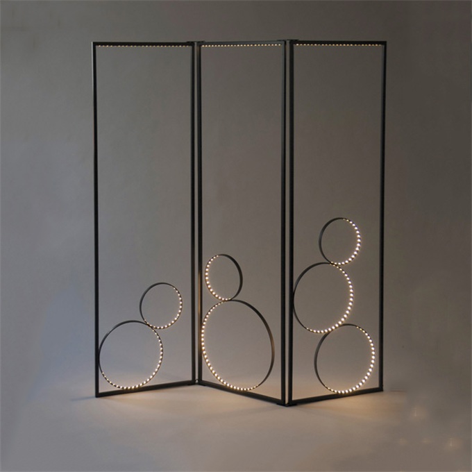 會所時尚（shàng）簡約黑鈦不鏽鋼屏風