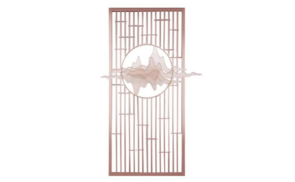 輕奢新中式不鏽鋼（gāng）屏風隔斷定製_不鏽鋼屏風工廠直銷定製