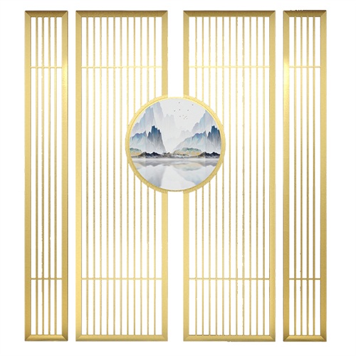 新中式（shì）藝術不鏽鋼屏風裝飾簡約_不鏽鋼屏風廠家定製