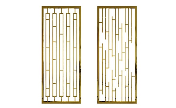 土豪金輕奢不鏽鋼屏風定做_高檔不鏽鋼（gāng）屏風加工（gōng）廠