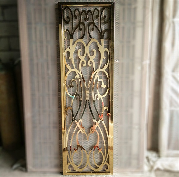 定製鏡麵鈦金歐式雕花不鏽鋼屏風_高檔不鏽鋼屏風生產廠家