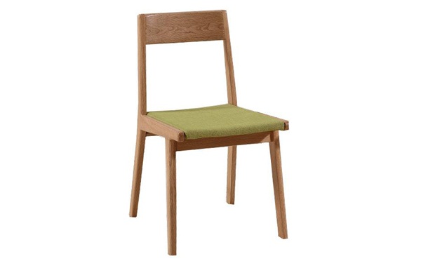 日式壽司店時尚簡約實（shí）木布藝靠背椅