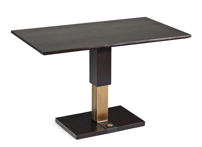 單位食堂實木鈦金不鏽鋼4人位桌子