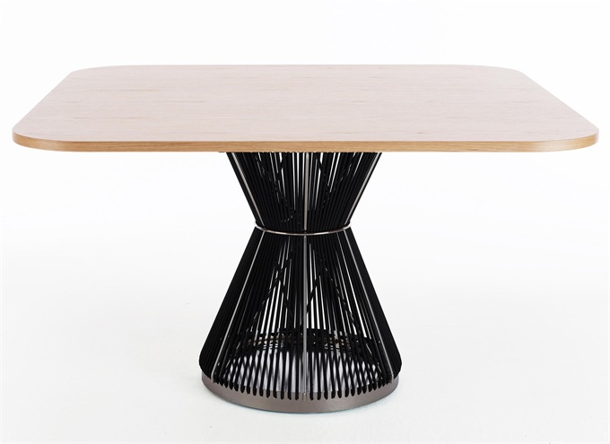 公司食（shí）堂（táng）美（měi）式（shì）個性鐵藝實木食堂餐桌