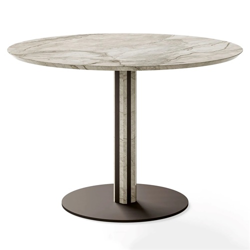 學校食堂餐廳時尚岩（yán）板圓（yuán）形餐桌