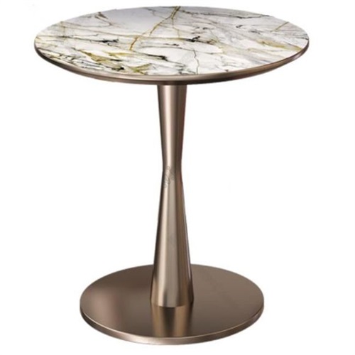 企業機關單（dān）位食堂圓形飯桌大理石餐桌 