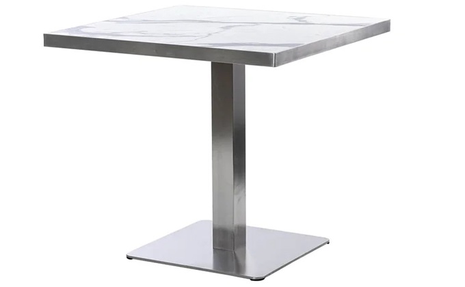 企業（yè）食堂簡約2人（rén）位大理石餐桌