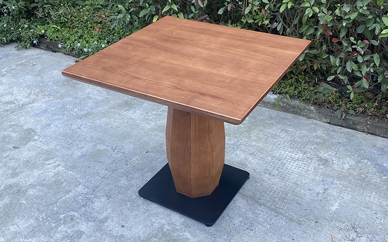 企業員工食（shí）堂新款實木餐桌機關餐廳簡約（yuē）實木正方餐（cān）台