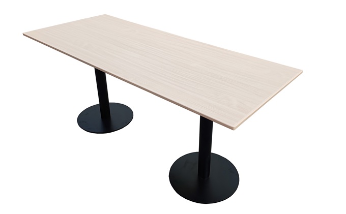 企業食堂六人位桌子_公司飯堂實（shí）木桌椅