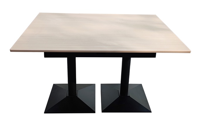 公司員工（gōng）食堂4人位簡易鐵藝餐桌（zhuō）