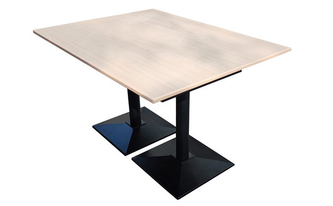 公司員工食堂4人位簡易鐵藝餐桌（zhuō）