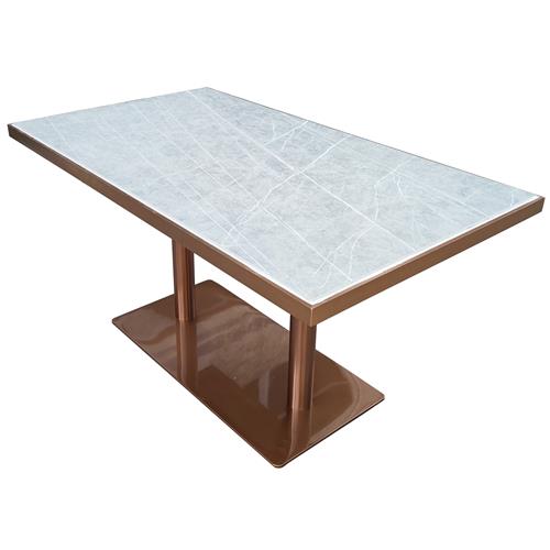 企業食堂鈦金不（bú）鏽鋼輕奢餐桌