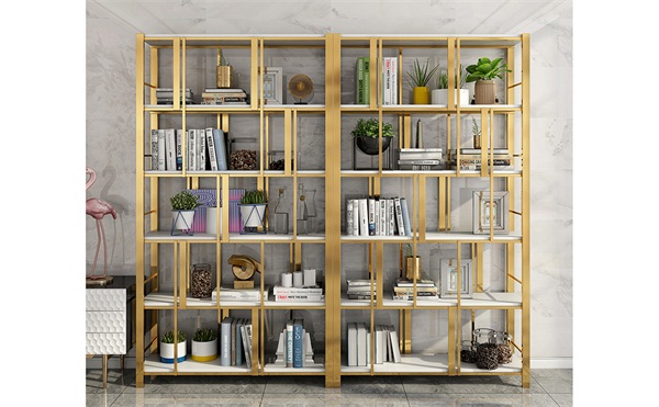 創意輕奢風不鏽鋼（gāng）金屬書架書櫃（guì）_不鏽鋼（gāng）書（shū）架設（shè）計定（dìng）做