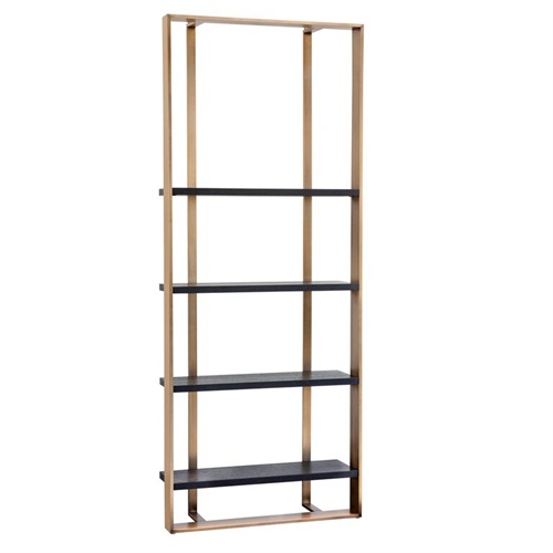 玫瑰金拉絲不鏽鋼書櫃書架_不鏽鋼（gāng）書架工廠定製