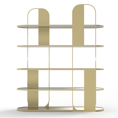 定製香（xiāng）檳金不鏽鋼書架_不（bú）鏽鋼（gāng）書（shū）架加工廠生產（chǎn）