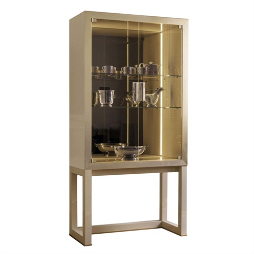 輕奢（shē）拉（lā）絲玫瑰金不（bú）鏽鋼書櫃_高端不鏽鋼書櫃定製