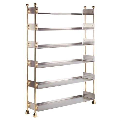 北歐後現代簡約不鏽（xiù）鋼書架（jià）_不（bú）鏽鋼書（shū）架（jià）工廠定製