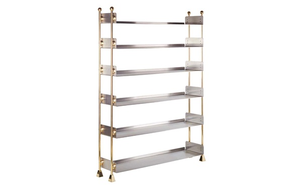 北歐後現代簡約不鏽鋼書架_不鏽鋼書架工（gōng）廠定製