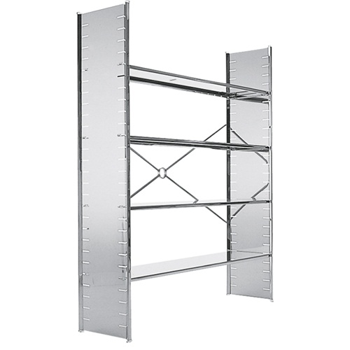 現代簡（jiǎn）約鉑（bó）金鋼板不鏽鋼書（shū）架_高端不（bú）鏽鋼書架（jià）定製