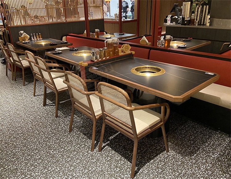 日式烤（kǎo）肉店無煙淨化炭烤烤肉（ròu）桌