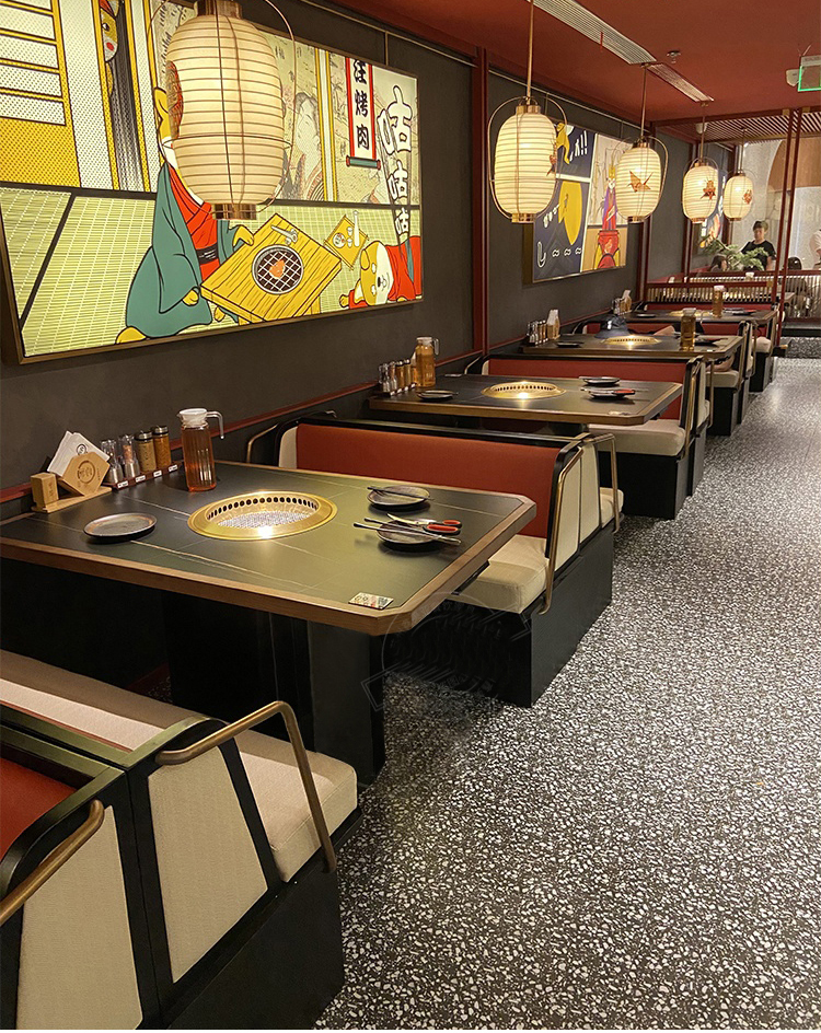 日式烤肉店（diàn）無煙淨化炭烤（kǎo）烤肉桌