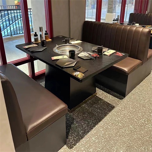 烤肉店火燒石台（tái）麵下排煙自助無煙烤肉桌