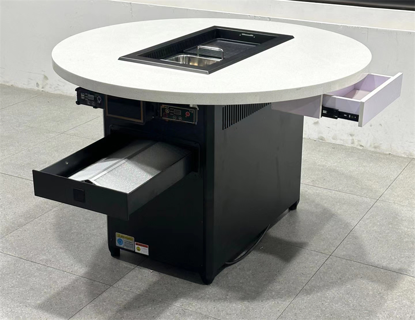 韓式自助烤肉店無煙（yān）淨化火鍋烤涮一體（tǐ）桌