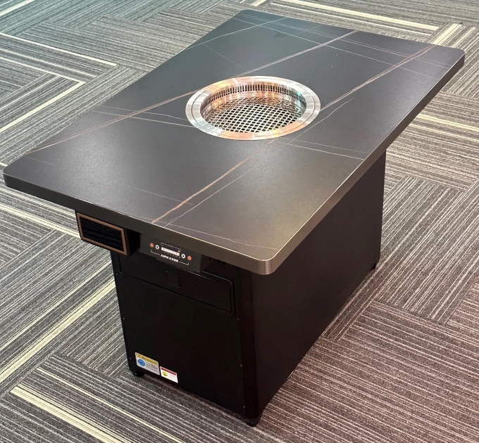 韓式自（zì）助烤肉店無煙（yān）淨化岩板（bǎn）烤肉桌