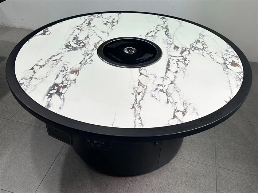 日式烤肉店圓形（xíng）無煙自淨化電烤烤肉（ròu）桌