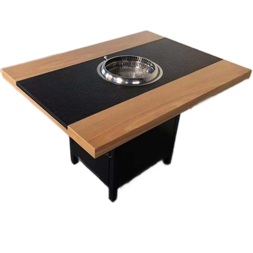 無煙韓式電烤肉桌_烤肉店用的燒烤桌定做批（pī）發 