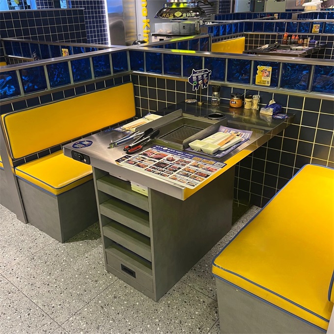 韓式自助（zhù）烤肉店無煙淨化下排煙烤肉桌