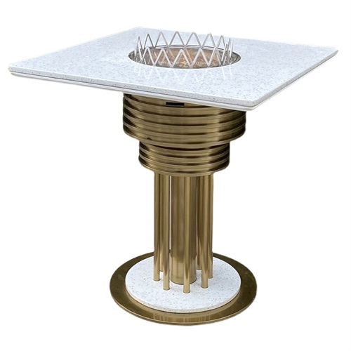 大理（lǐ）石自助烤肉桌電陶爐烤肉桌子