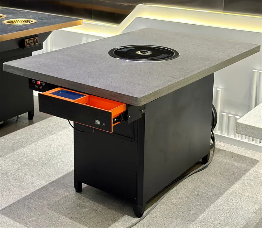 自助烤肉店大理石無煙（yān）自淨化烤肉（ròu）桌