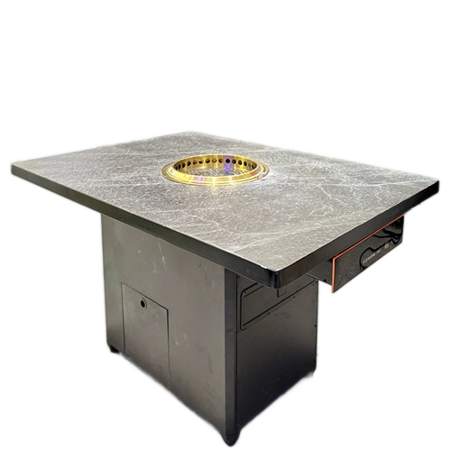 火燒石台麵智能無煙淨（jìng）化烤肉桌