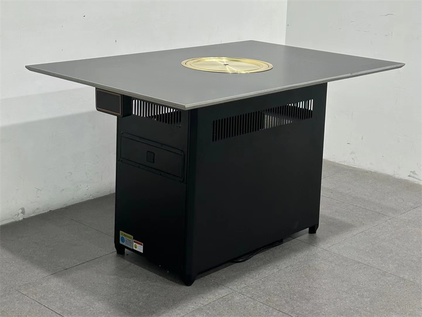 自助烤肉店下排煙炭火烤肉無煙淨化烤肉桌