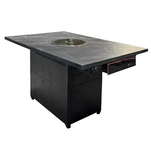 火燒石韓式無煙燒烤桌_自助無煙淨化烤肉（ròu）桌