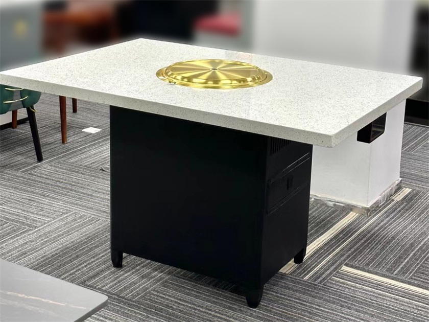 韓式自助烤肉店下排煙炭火烤（kǎo）肉無煙淨化烤肉（ròu）桌