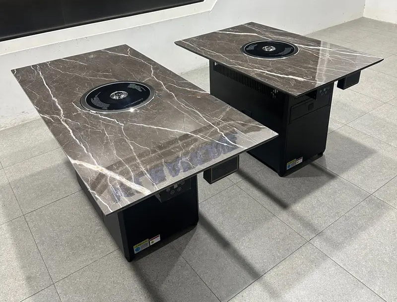 自助烤（kǎo）肉店岩板（bǎn）台麵無煙（yān）自淨化電烤烤肉桌