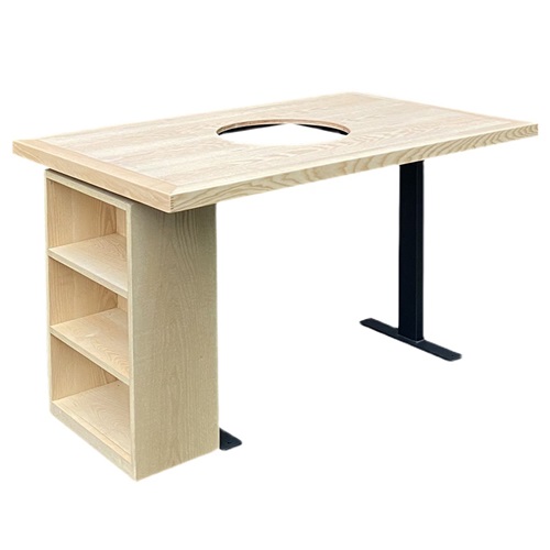 新款現代簡（jiǎn）約（yuē）實木火鍋桌帶菜架火（huǒ）鍋餐桌