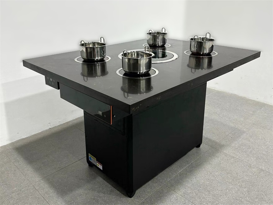 自助火（huǒ）鍋燒烤店一人一鍋無煙烤涮一體桌