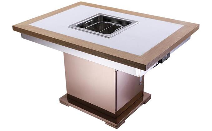 太原無煙火鍋桌_時尚無煙智能淨化（huà）火鍋桌  