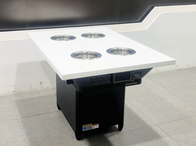 火鍋店智能無煙淨化大理石一人一鍋小火鍋桌（zhuō）