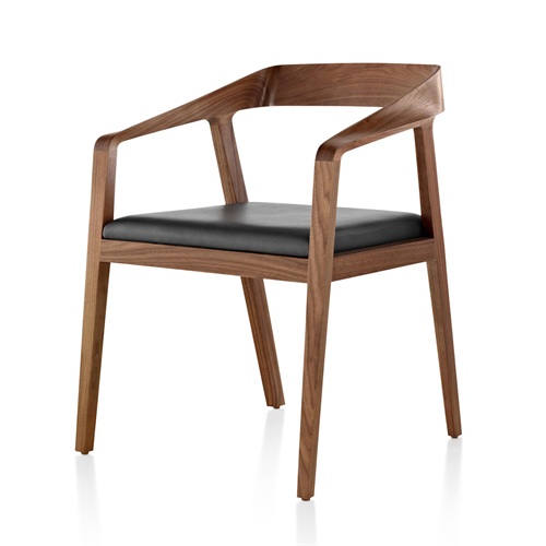 西餐廳時（shí）尚（shàng）簡約（yuē）木質靠背扶手椅