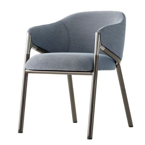 牛扒西餐厅不锈钢后现代休闲餐（cān）椅