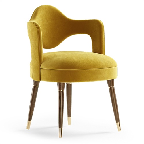 西（xī）餐廳時尚絨皮大軟包實木（mù）靠（kào）背椅