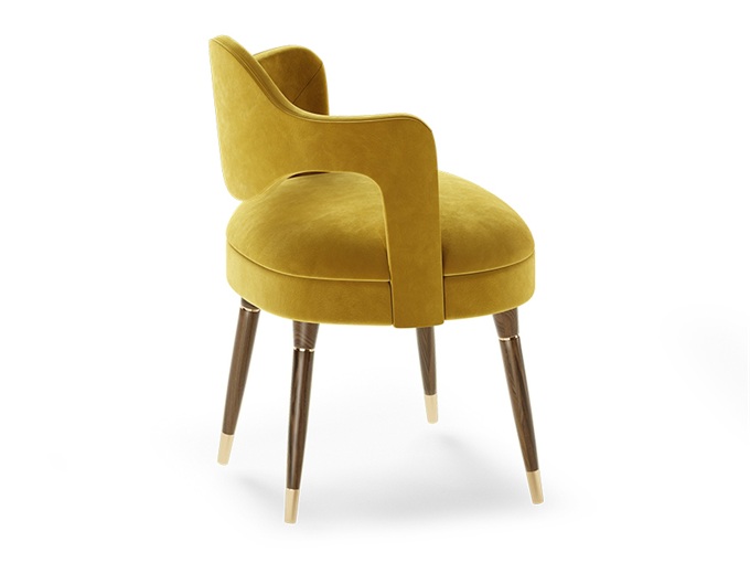 西餐廳時尚絨皮大軟（ruǎn）包實木靠背椅